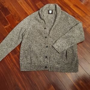 Men's Gap thick, heavy, ribbed brown XXL cardigan